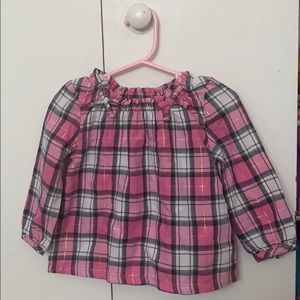 Toddler girls plaid top